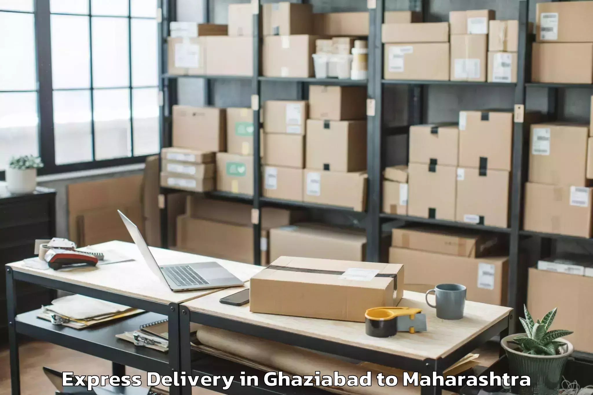 Get Ghaziabad to Mhasla Express Delivery